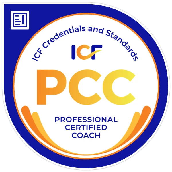ICF Professional Certified Coach (PCC) logo representing advanced professional coaching certification.
